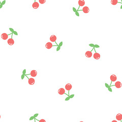 cherry  seamless pattern design for background, wallpaper, card, printing, textile design, blanket pattern, blanket pattern for kids, notebook, diary cover, decorative, and etc.