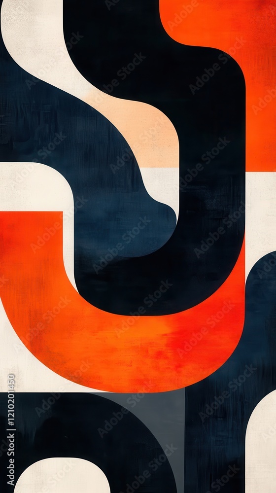 Aufkleber bold and vibrant abstract graphic featuring deep colors and dynamic shapes
