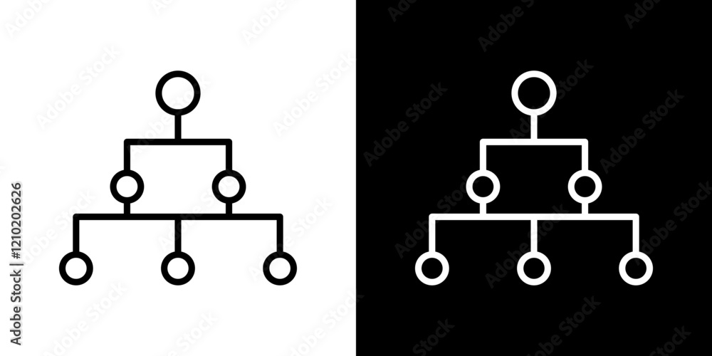 Poster classification icons set in black filled and stroke line style