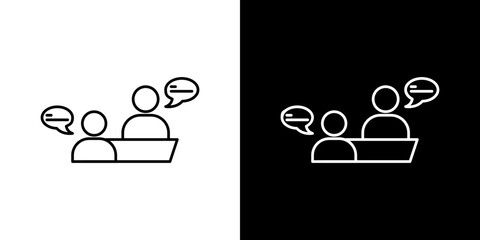 Counselling vector icon in thin line style