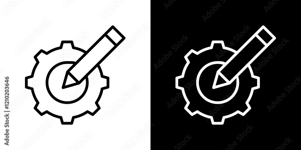 Poster customize vector icon in thin line style