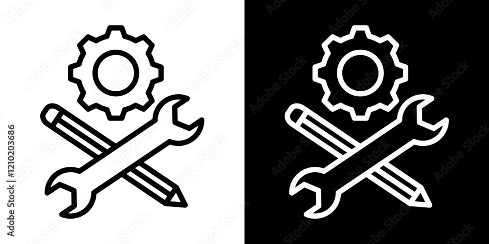 Poster customized vector icon in thin line style