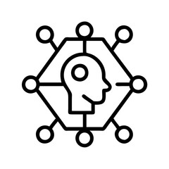 edge ai icon, edge ai line art - simple line art of edge ai, perfect for edge ai logos and icons