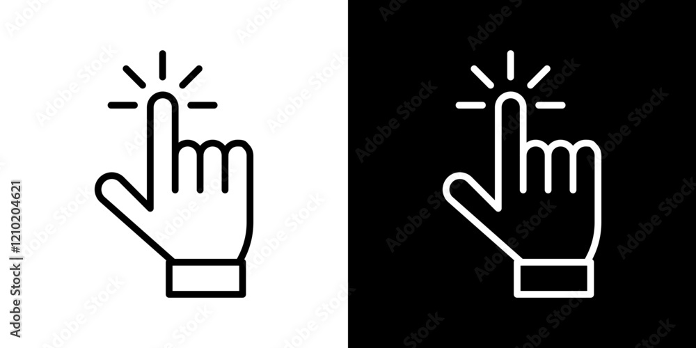 Aufkleber easy to use vector icon in thin line style