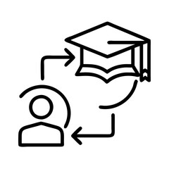 education reform icon, education reform line art - simple line art of education reform, perfect for education reform logos and icons