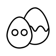 egg icon, egg line art - simple line art of egg, perfect for egg logos and icons