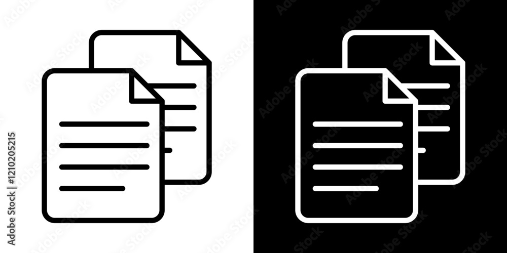 Poster files vector icon in thin line style