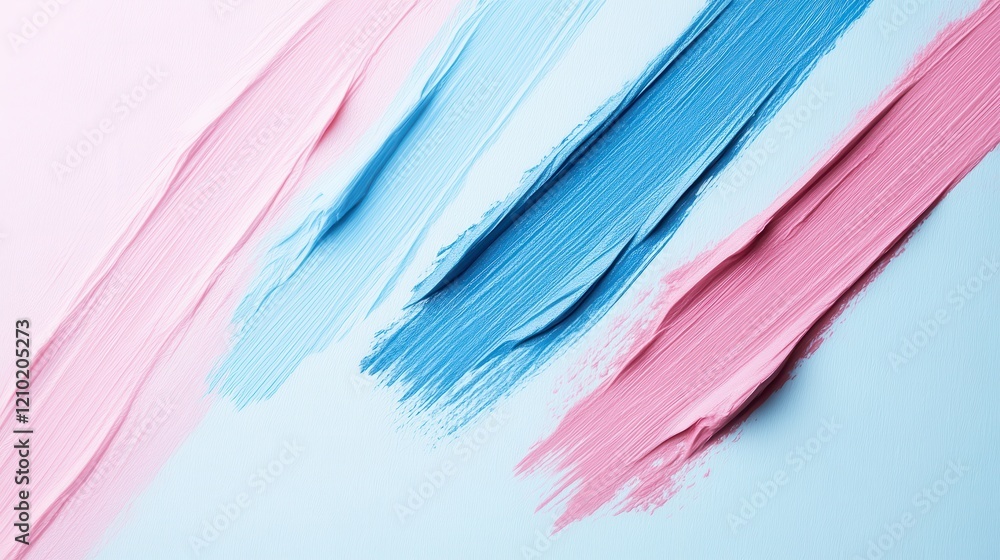 Poster colorful pencil strokes create a soft artistic background with blue and pink hues blending together 