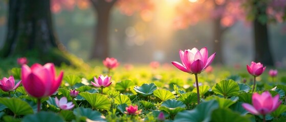 Fototapeta premium Spring Habitat, Lush Colors, Detailed Photo