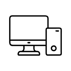 electronics icon, electronics line art - simple line art of electronics, perfect for electronics logos and icons