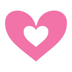 Cute cartoon funny playful heart with face illustration for Valentine's Day