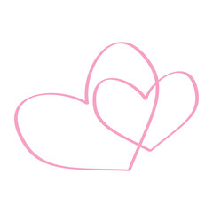 Cute cartoon funny playful heart with face illustration for Valentine's Day