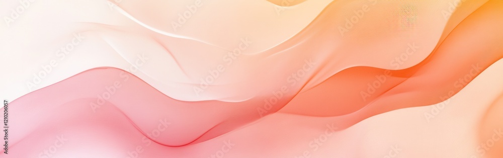 Aufkleber Smooth gradient design transitioning from warm tones of orange to soft pink hues in an elegant abstract background