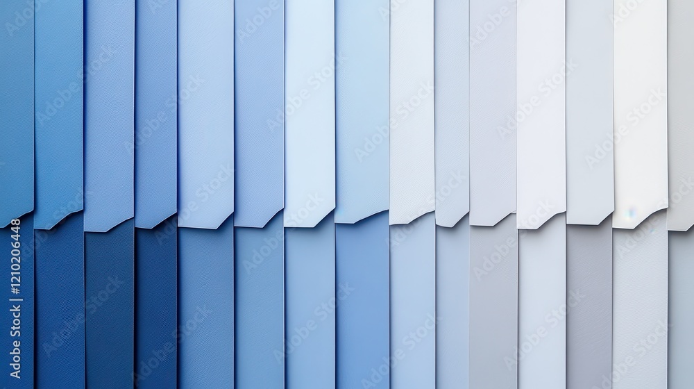 Poster Smooth gradient design showcasing various shades of blue transitioning to white in a modern art context