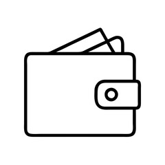 empty wallet icon, empty wallet line art - simple line art of empty wallet, perfect for empty wallet logos and icons