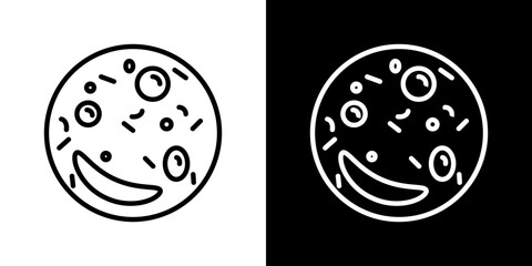 Human cells vector icon in thin line style