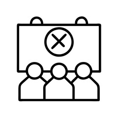 end meeting icon, end meeting line art - simple line art of end meeting, perfect for end meeting logos and icons