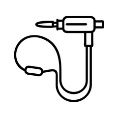 endoscope icon, endoscope line art - simple line art of endoscope, perfect for endoscope logos and icons