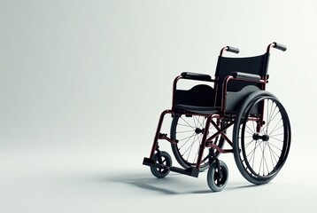 Fototapeta premium Modern Wheelchair Design, Light Background, AI Art