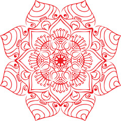 Beautiful flower art and mandala vector design