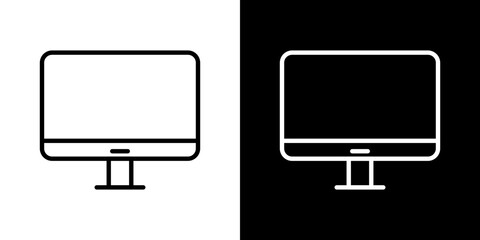 LCD vector icon in thin line style