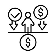equity icon, equity line art - simple line art of equity, perfect for equity logos and icons