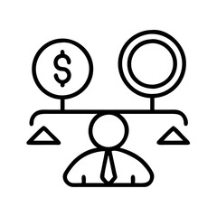 equity icon, equity line art - simple line art of equity, perfect for equity logos and icons