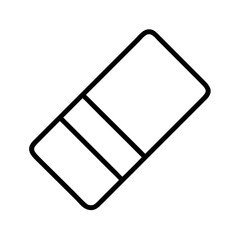 eraser icon, eraser line art - simple line art of eraser, perfect for eraser logos and icons