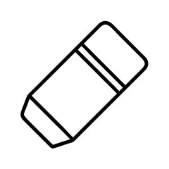 eraser icon, eraser line art - simple line art of eraser, perfect for eraser logos and icons