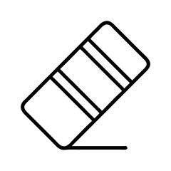 eraser icon, eraser line art - simple line art of eraser, perfect for eraser logos and icons