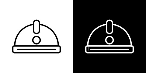 Mining Helmet vector icon in thin line style