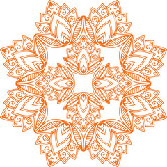 Beautiful flower art and mandala vector design
