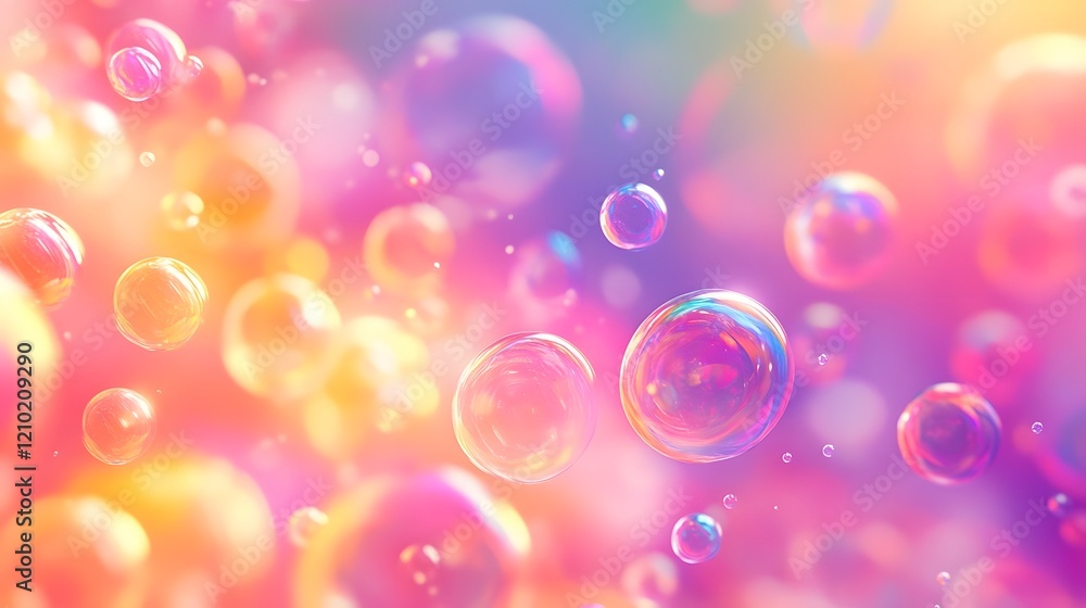 Poster vibrant and soft background with bright floating gradients cheerful patterns and dynamic whimsical c