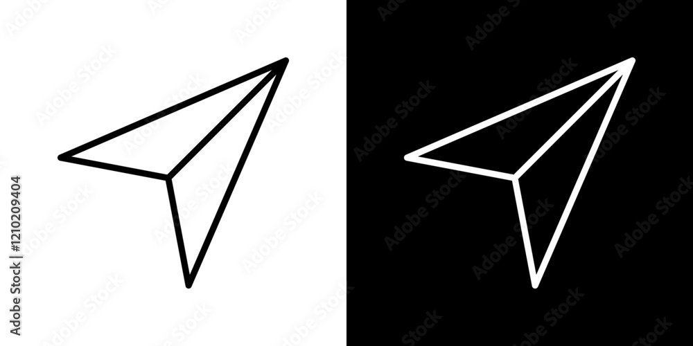 Aufkleber navigate vector icon in thin line style