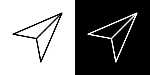 Navigate vector icon in thin line style