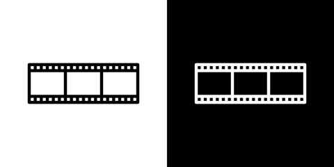 Negative film vector icon in thin line style