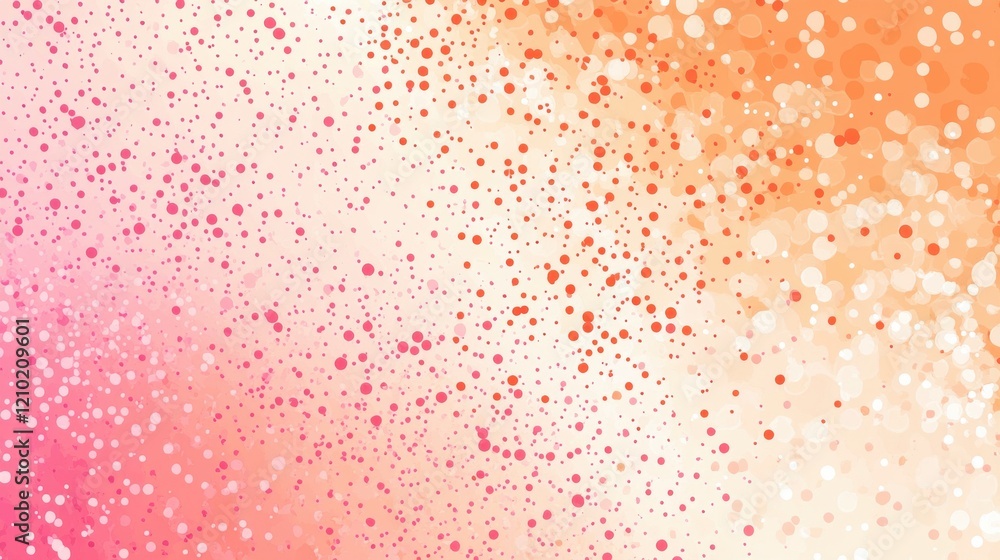 Leinwandbilder bright pastel orange background with soft gradients and scattered dots creating a vibrant visual eff