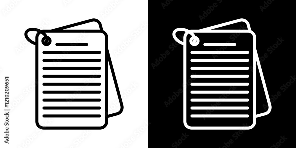 Poster notes vector icon in thin line style