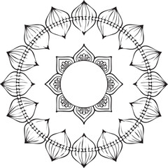 Beautiful flower art and mandala vector design