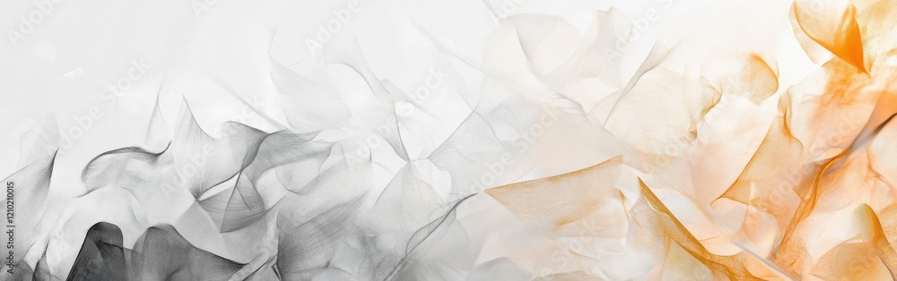 Poster elegant simplicity of a single pencil on an abstract white background with gentle artistic elements