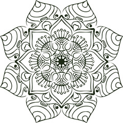 Beautiful flower art and mandala vector design