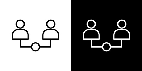 Partner icons vector pack in black and blue colors