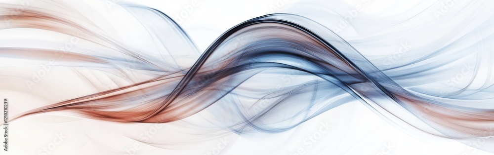 Aufkleber Elegant abstract pencil strokes create swirling patterns in muted brown tones with dynamic energy and movement