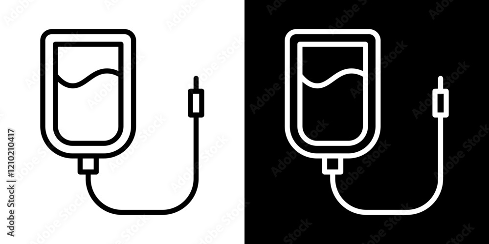 Poster perfusion vector icon in thin line style