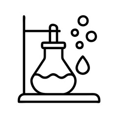 experiment icon, experiment line art - simple line art of experiment, perfect for experiment logos and icons
