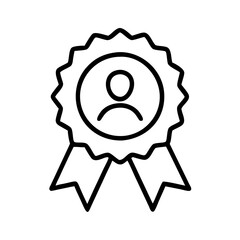 expert badge icon, expert badge line art - simple line art of expert badge, perfect for expert badge logos and icons