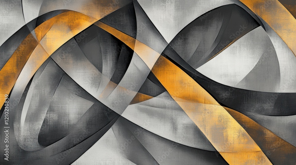 Fototapete abstract pencil strokes in muted gray create a captivating interplay of design and color