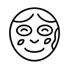 Fototapeta premium face paint icon, face paint line art - simple line art of face paint, perfect for face paint logos and icons