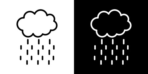 Rainy Day vector icon in thin line style