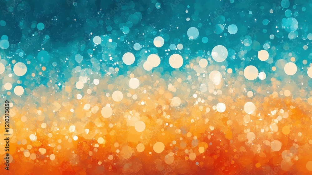 Leinwandbilder vibrant abstract composition featuring a gradient of warm and cool colors blending seamlessly with b